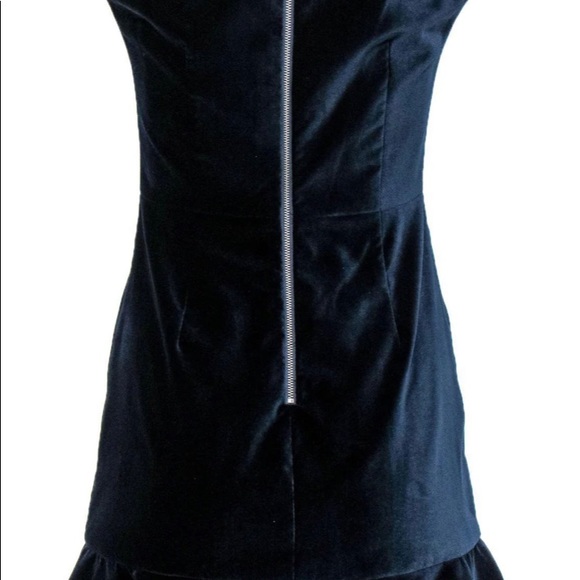 Alice + Olivia Navy Blue Velvet Dress - Picture 4 of 6